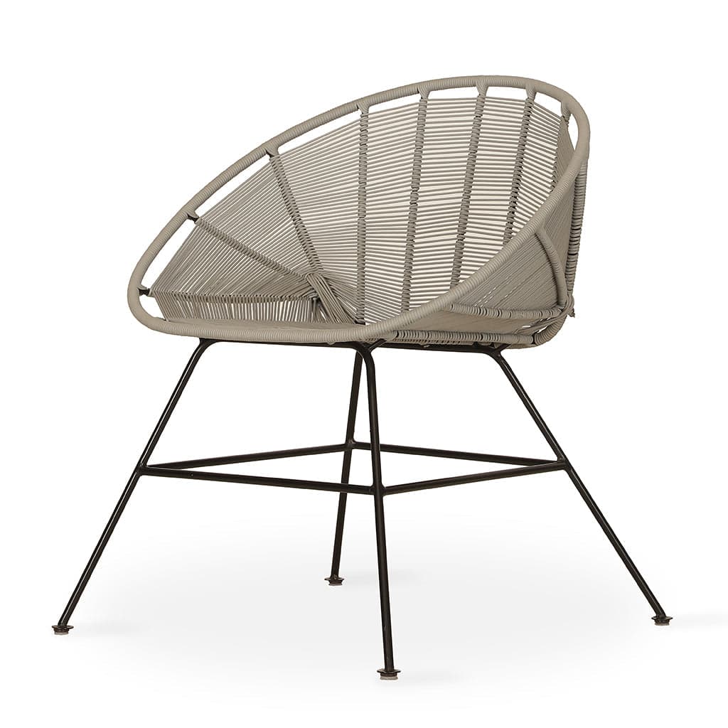 Orgu - Metal Dining Chair, Grey Color Threads by Alankaram