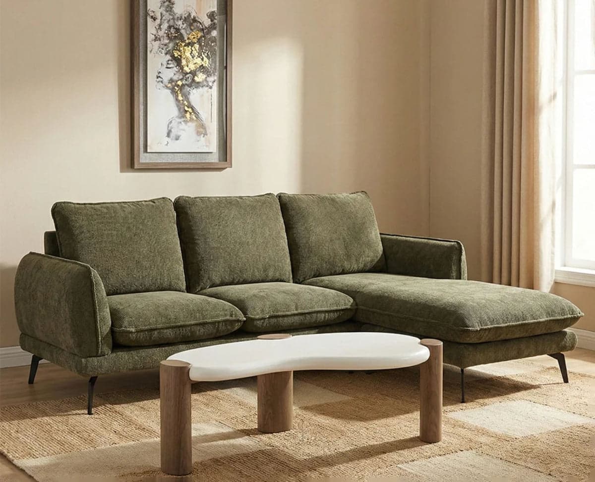 Bloomsbury Reversible Cotton Sofa - (Green) by Furniselan