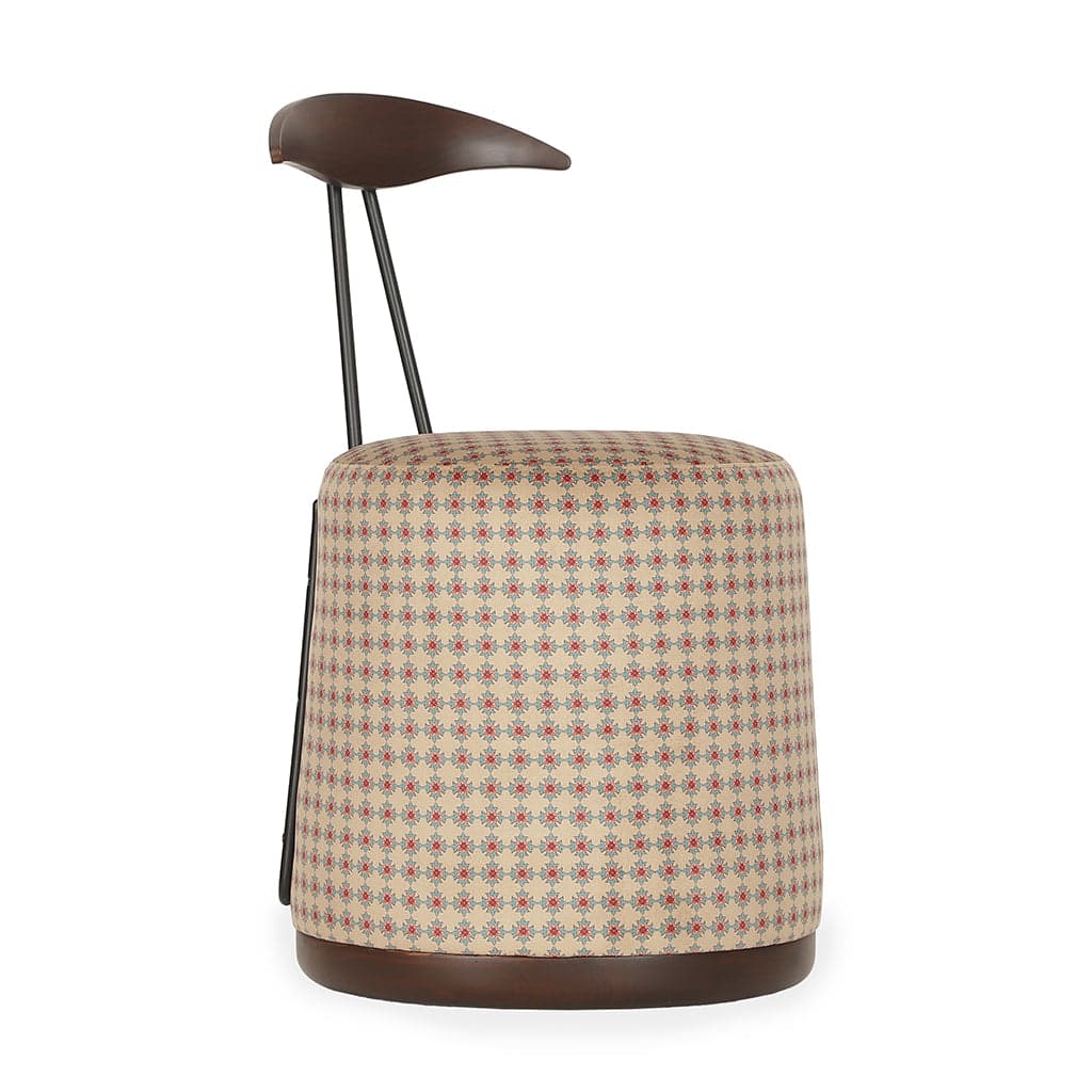 Credu - Ash/Oak/Beech Dining Chair, Stained, Printed Fabric 2 by Alankaram