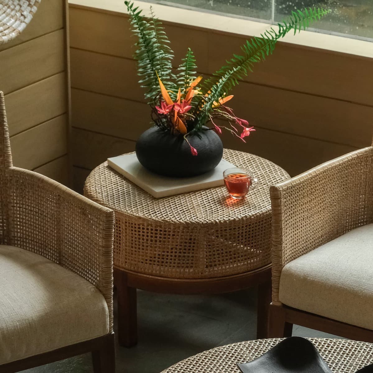 Vivano Cane End Table by Dtale Modern