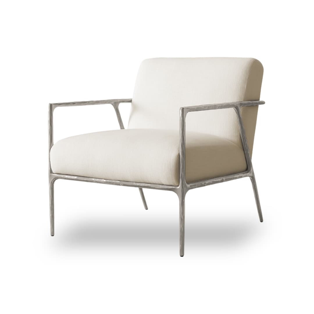 Augustus Track Arm Chair-Forged Pewter by The Inside project