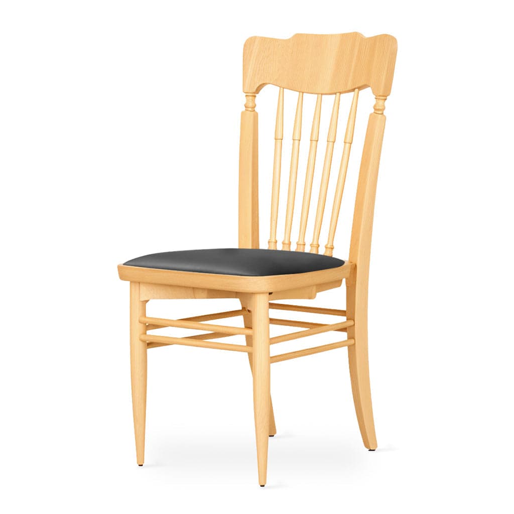 Jadi - Ash/Oak/Beech Dining Chair, Upholstered Seat by Alankaram