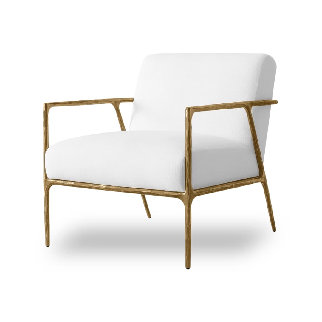 Augustus Track Arm Chair-Forged Brass by The Inside project