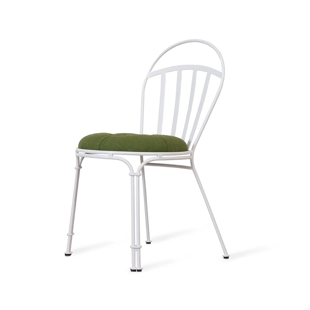 Kaba - Metal Dining Chair without Armrest, Upholstered Seat 2 by Alankaram