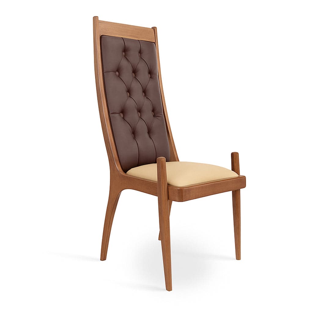 Pranshu - Ash/Oak/Beech Dining Chair without Armrest, Stained by Alankaram