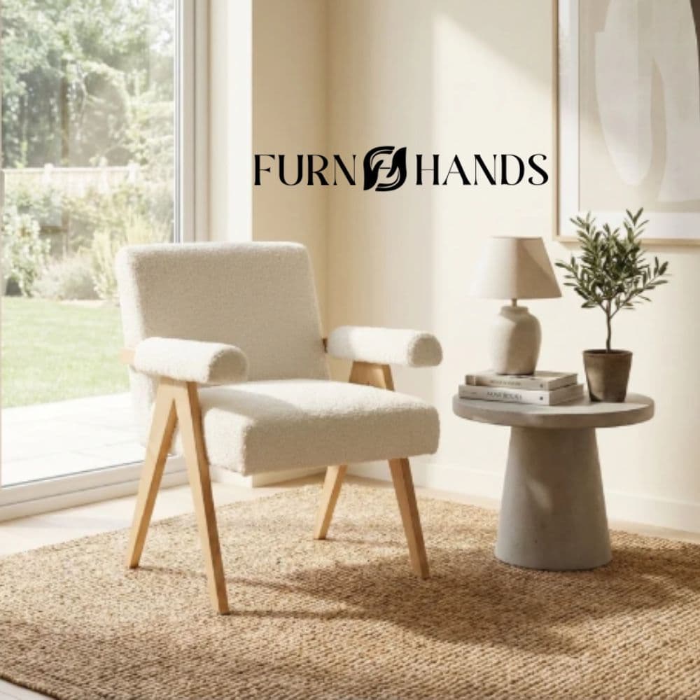 Bouclé Fabric Accent Chair | Premium Upholstered Chair – Furnhands by Furnhands
