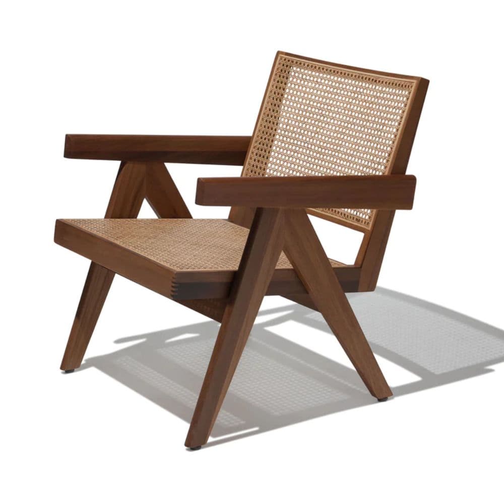 Chandigarh Cane Armchair | Authentic Rattan Chair Inspired by Mid-Century Design | Solid Wood Comfort – Furnhands by Furnhands