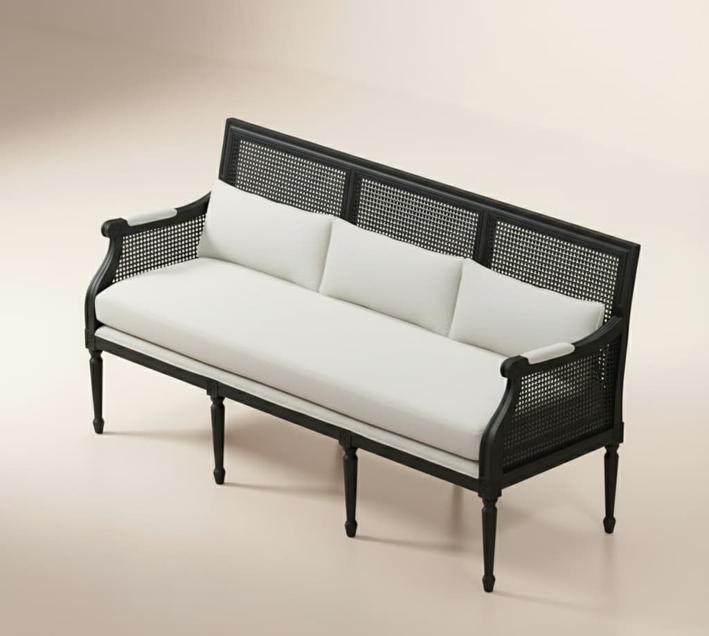 The Arya Three Seater (Matte Black) by The Inside project