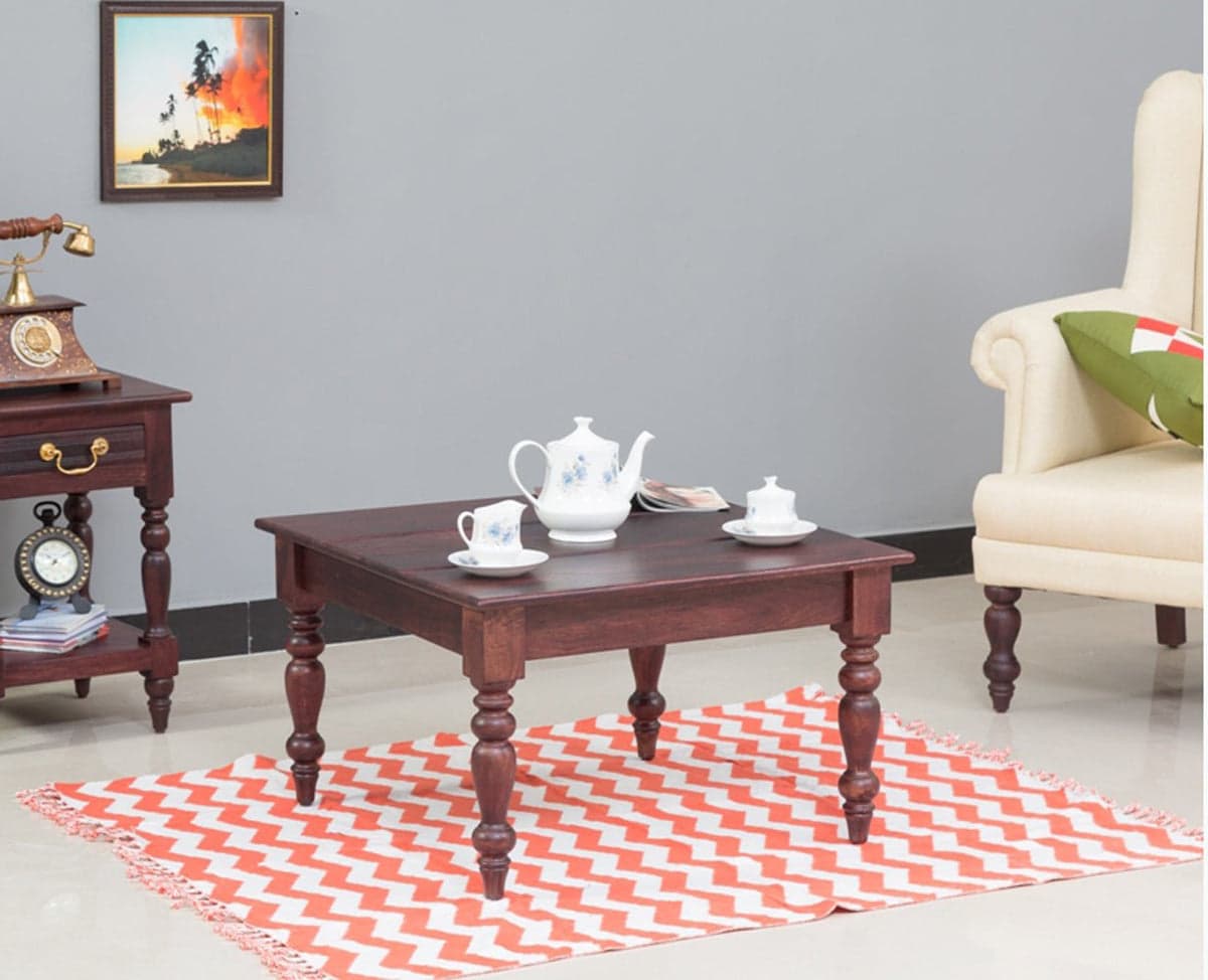 Calgary Solid Wood Coffee Table - (Rosewood Fine Finish) by Furniselan