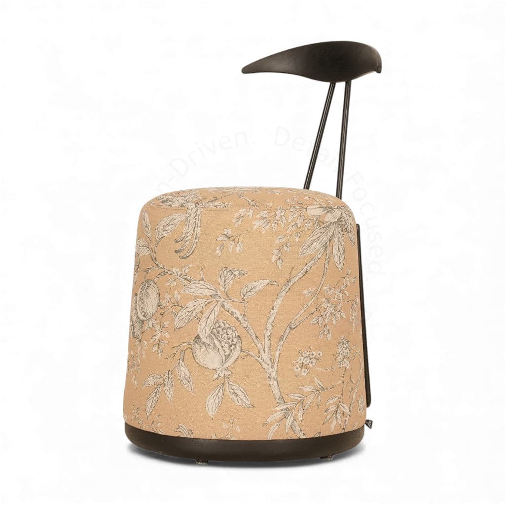 Credu - Ash/Oak/Beech Dining Chair, Stained, Mustard Printed by Alankaram