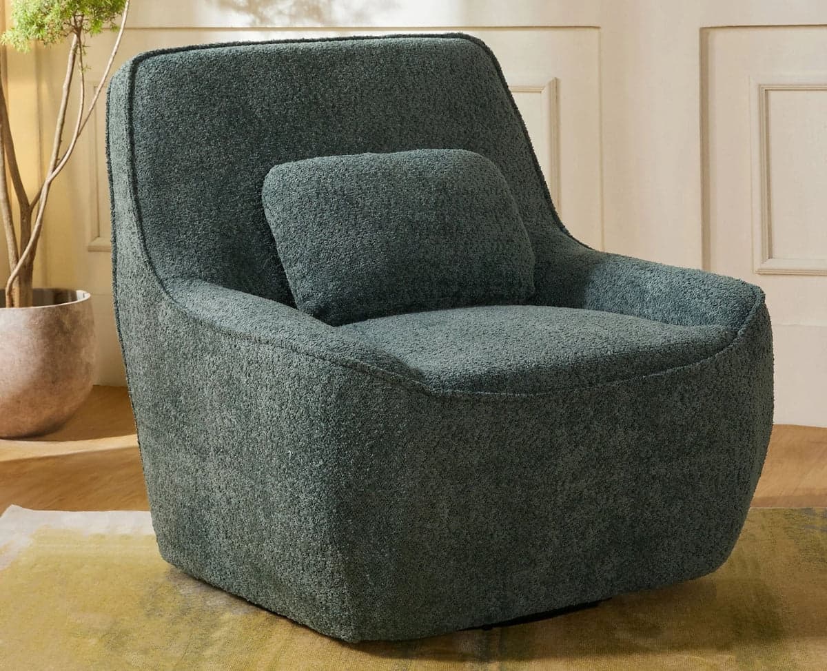 Anders Artisanal Chair – Modern Upholstered Dining Chair for Home & Café - (Green) by Furniselan