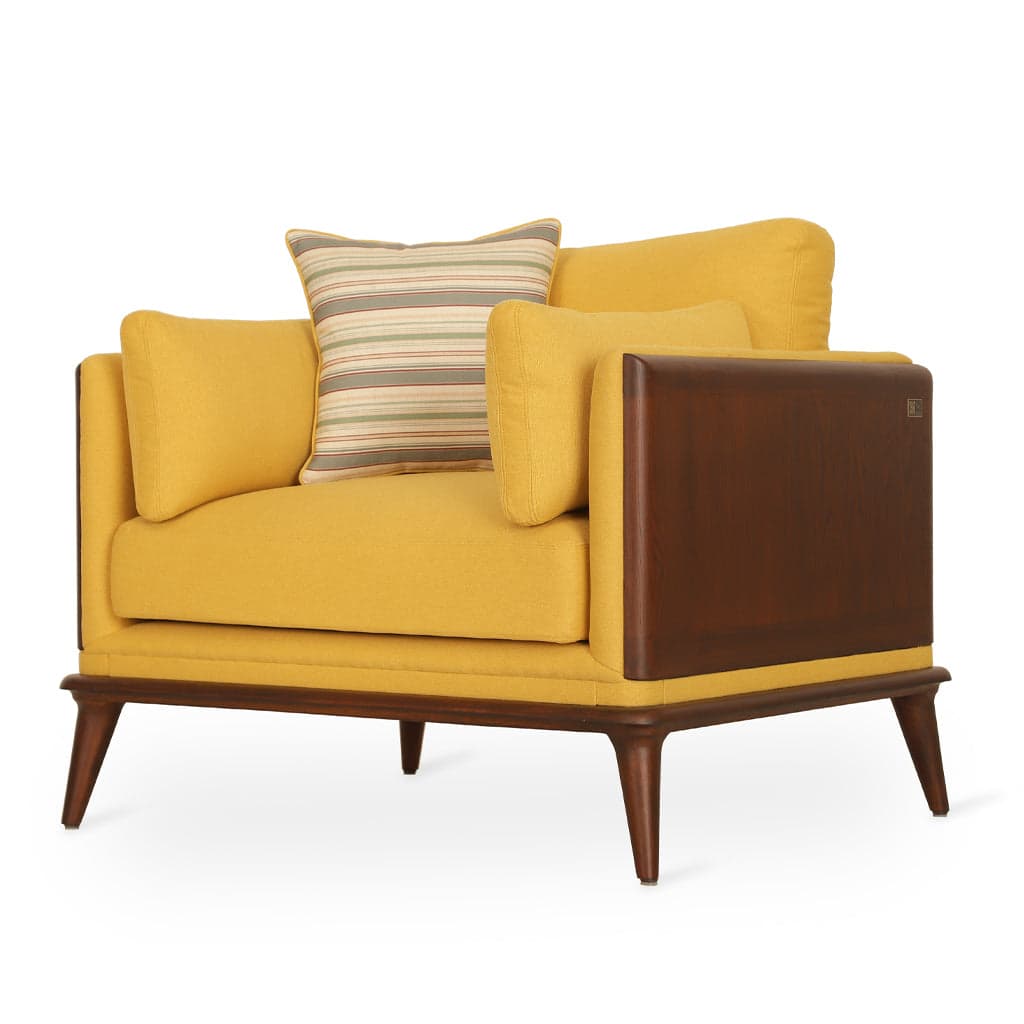 Mysig - Teak Club/Sofa Chair, Stained by Alankaram