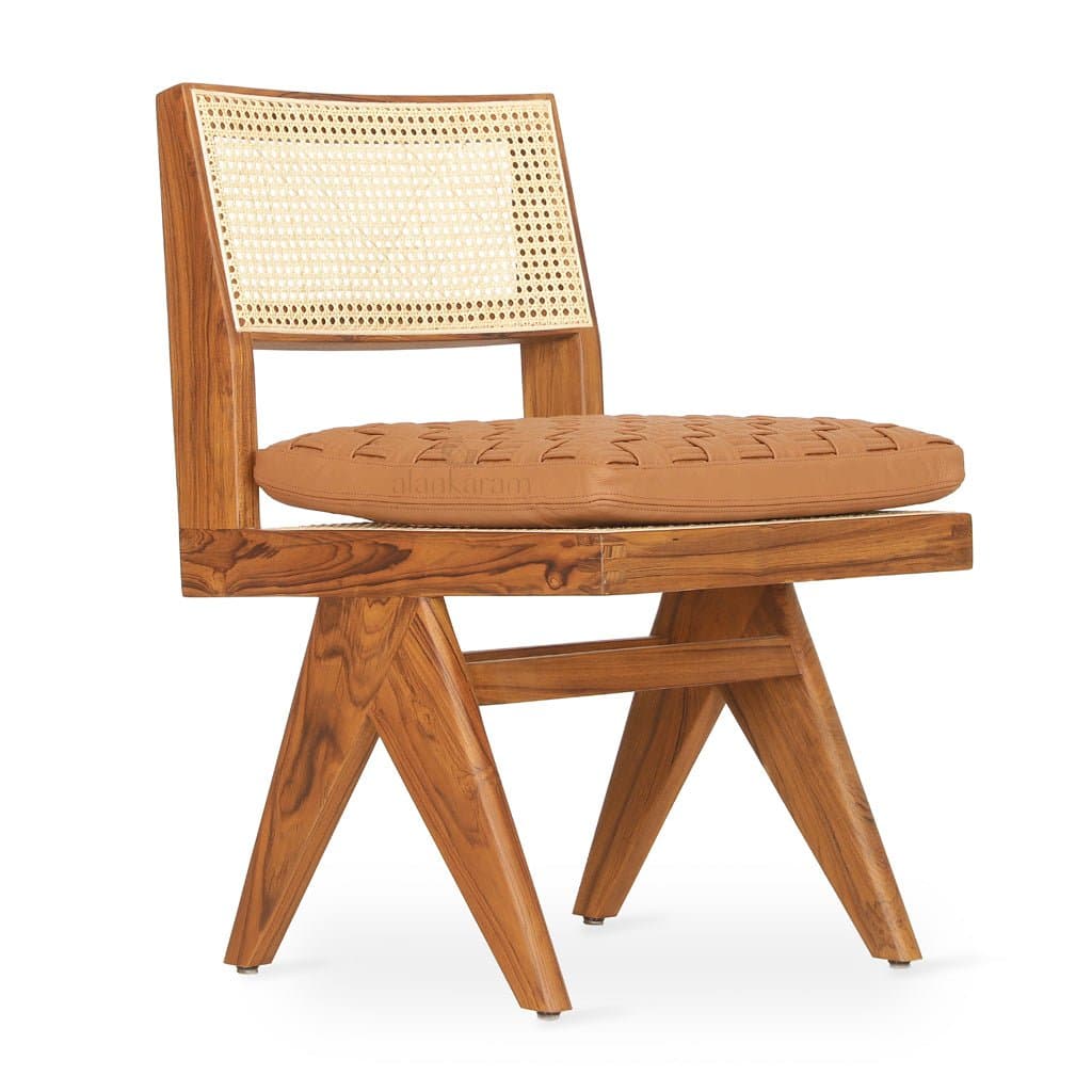 Jeanneret - Teak Dining Chair Without Armrest 2 by Alankaram