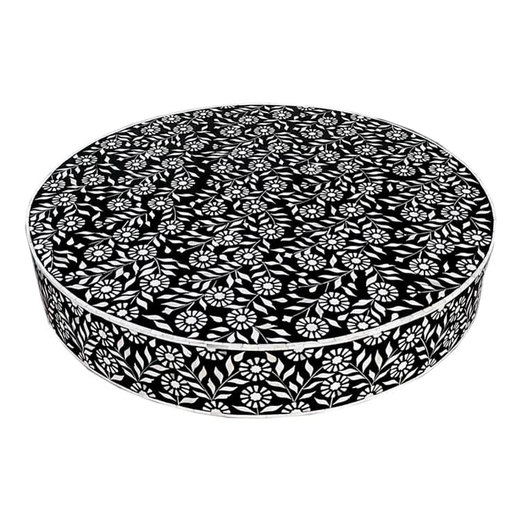 Elara Floral Inlay Cofee Table by The Artisania
