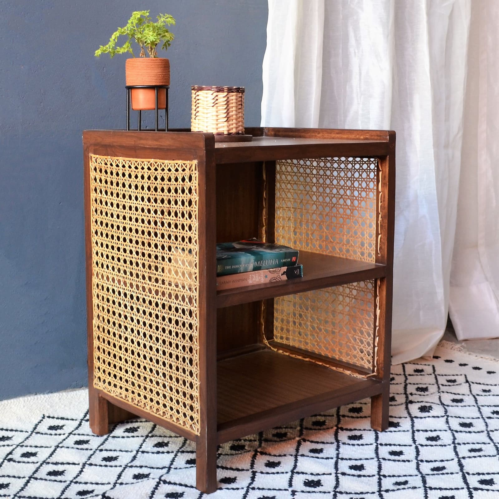 Asbury Cane Side Table by Opaque studio