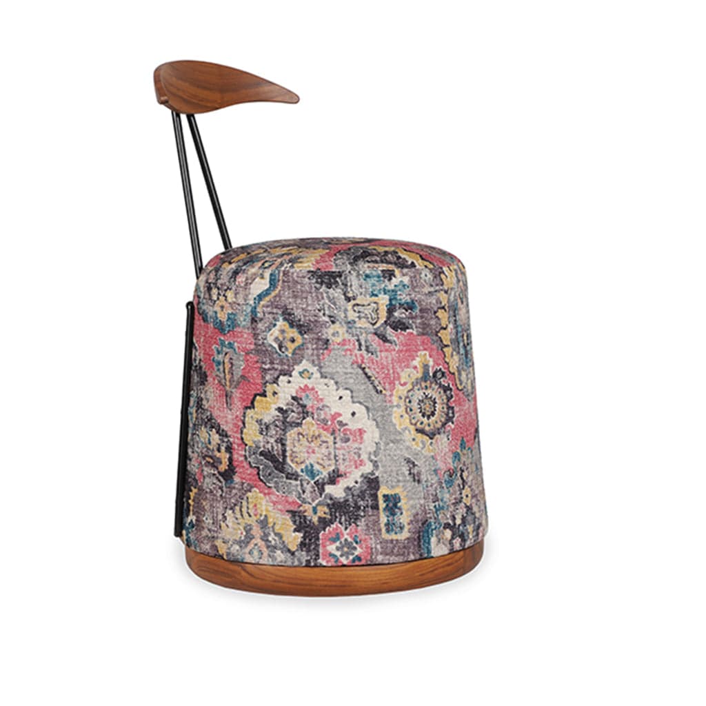 Credu - Teak Dining Chair With Printed Fabric by Alankaram