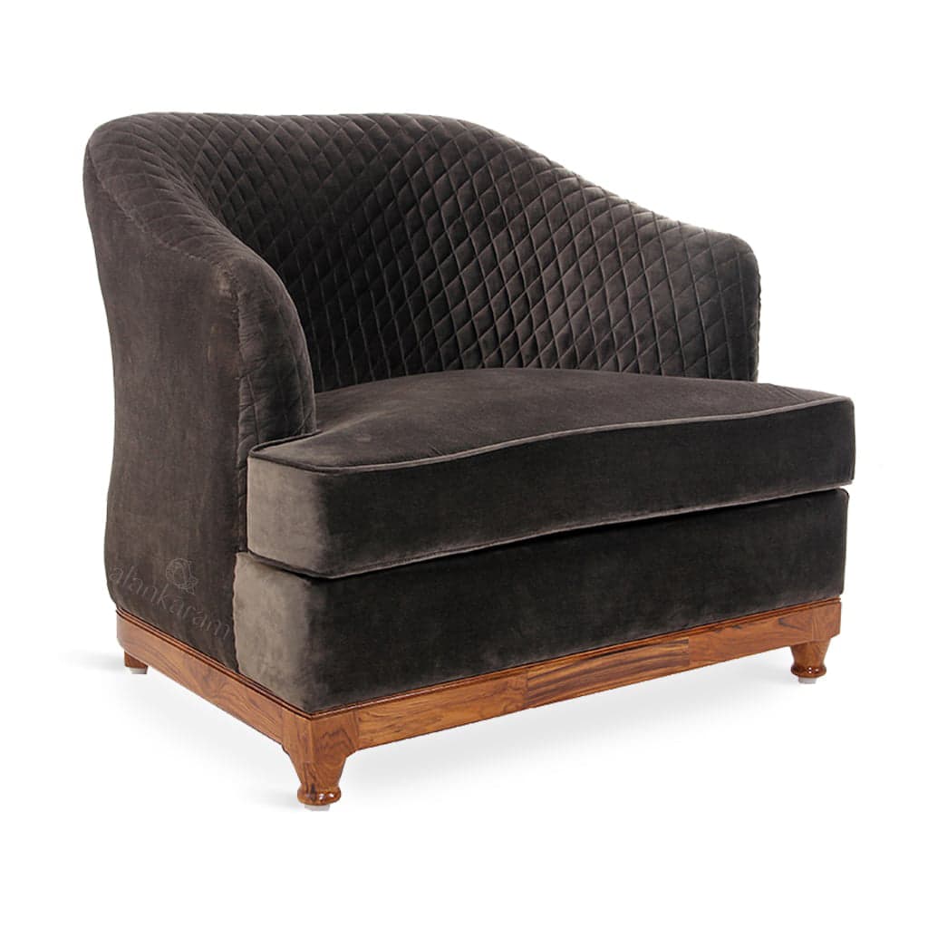 Mruduk - Teak Club/Sofa Chair by Alankaram