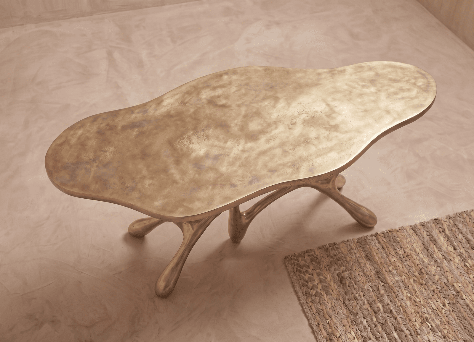 NEXUS COFFEE TABLE (Brass Top) by The Inside project