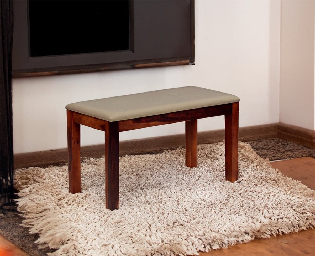 Freetown Sheesham Wood 2 Seater Dining Bench for Living Room - (Rosewood Fine Finish) by Furniselan