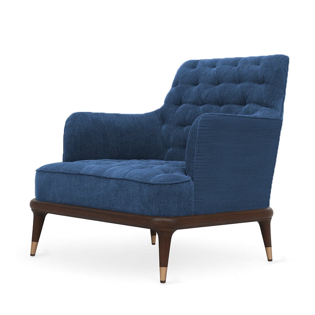Koki - Teak Lounge Chair, Stained, Brass accentuations by Alankaram
