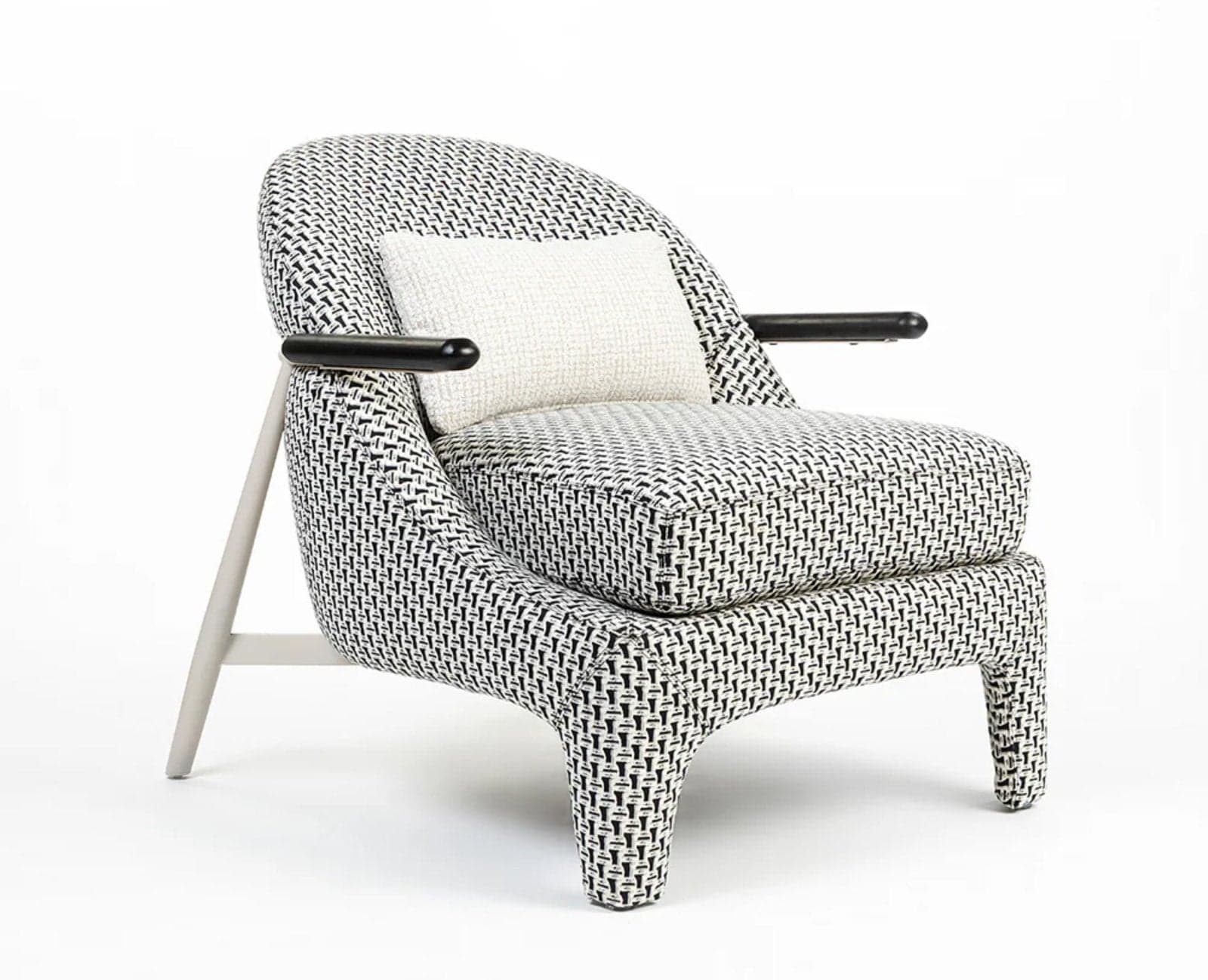 Pittsburgh Accent Chair - (Black & White) by Furniselan
