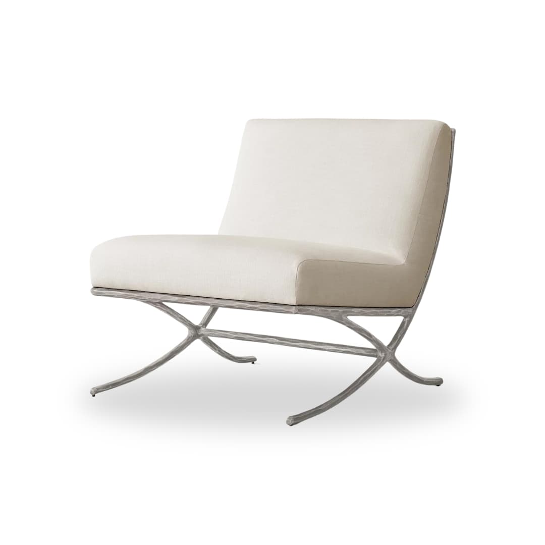 Faustina cross legged chair- Forged Pewter by The Inside project