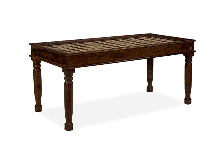 Solid Wood Brass Dining Table A by Saraf Furniture
