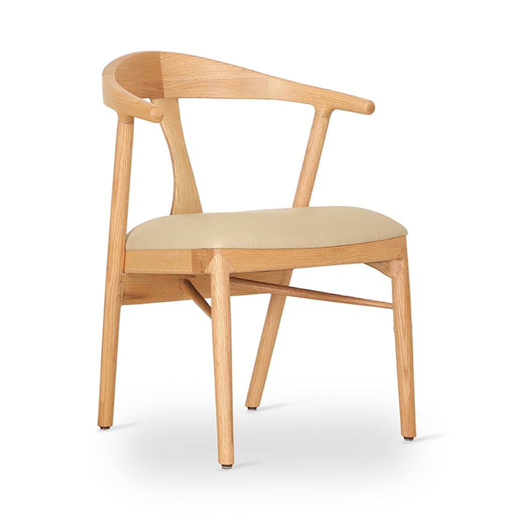 Ploot - Ash/Oak/Beech Dining Chair, Upholstered Seat 3 by Alankaram