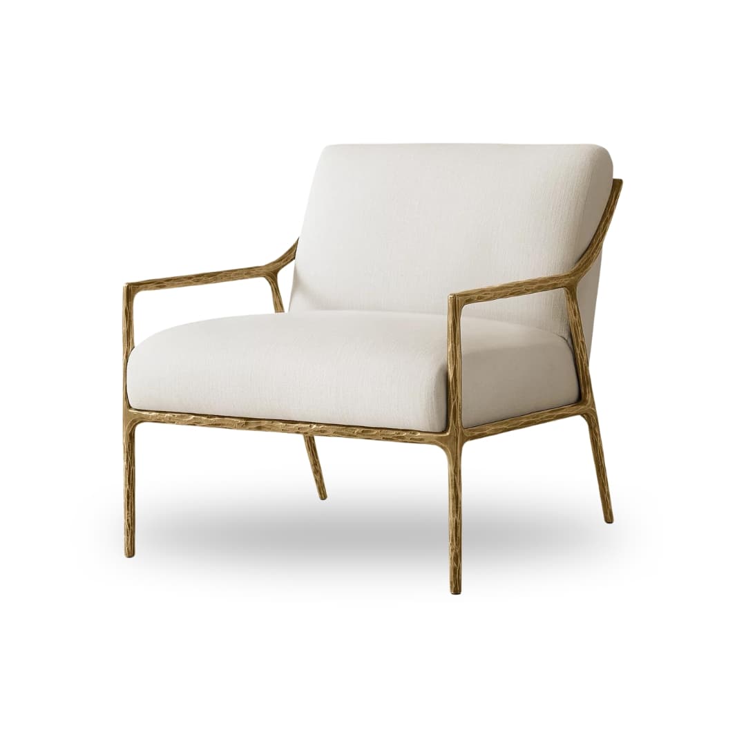 Augustus Slope Arm Chair-Forged Brass by The Inside project