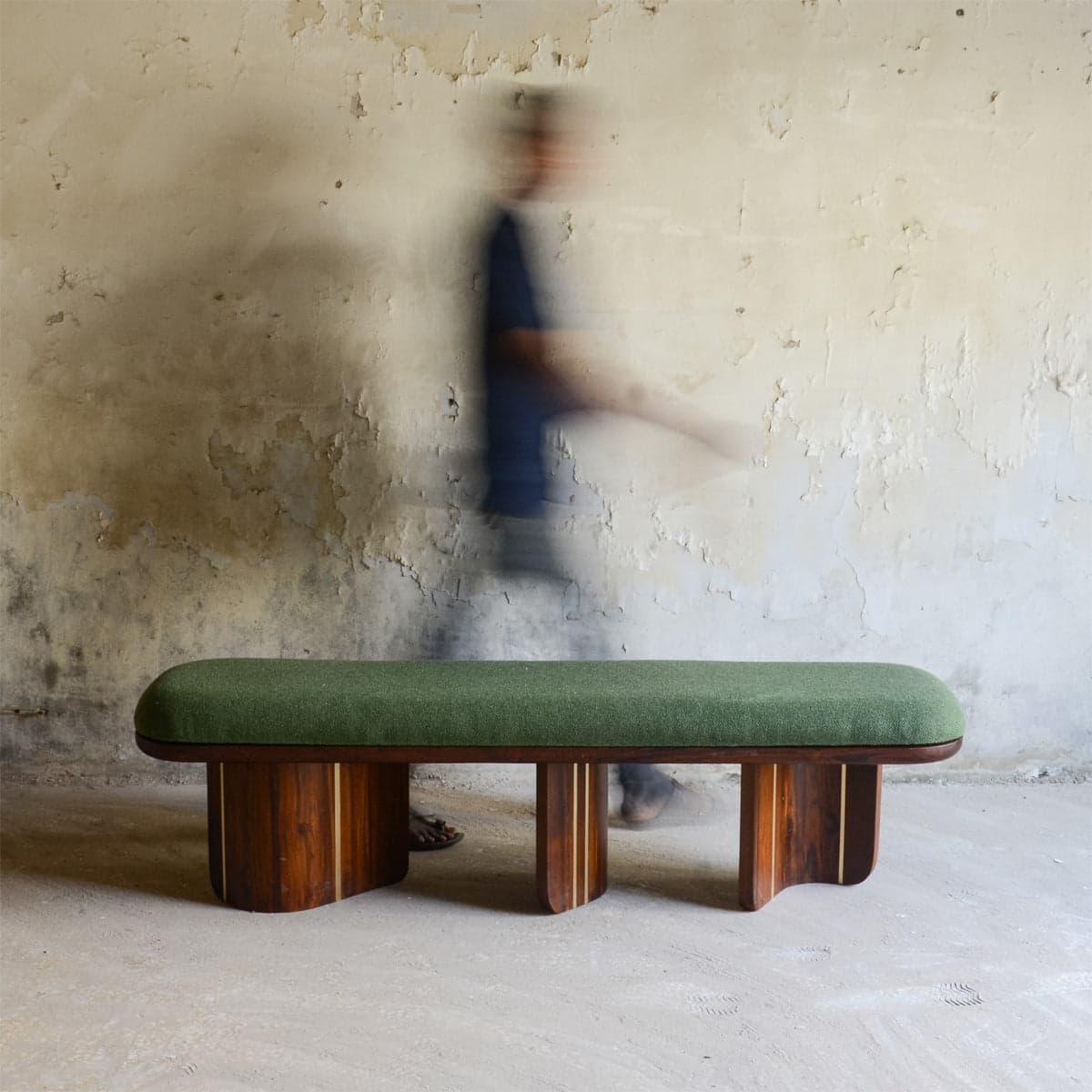 GROVE BENCH - GREEN by Rhizome
