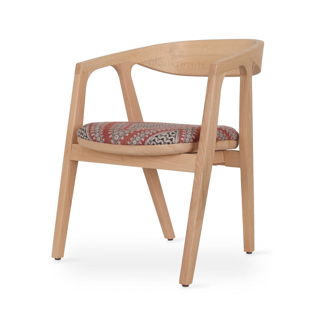 Ince - Ash/Oak/Beech Dining Chair, Wooden Back by Alankaram