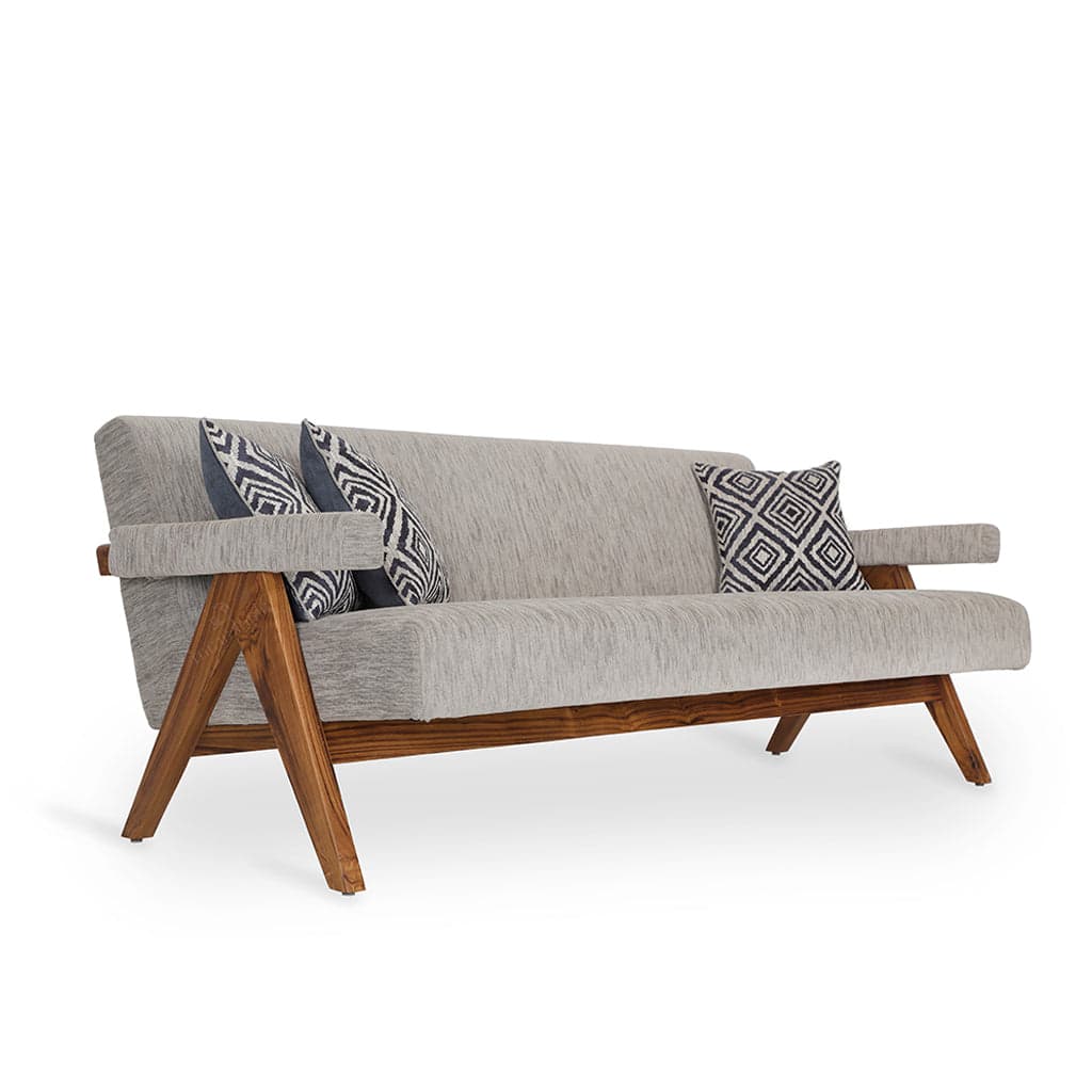 Jeanneret - Three Seater Teak Sofa 3 by Alankaram