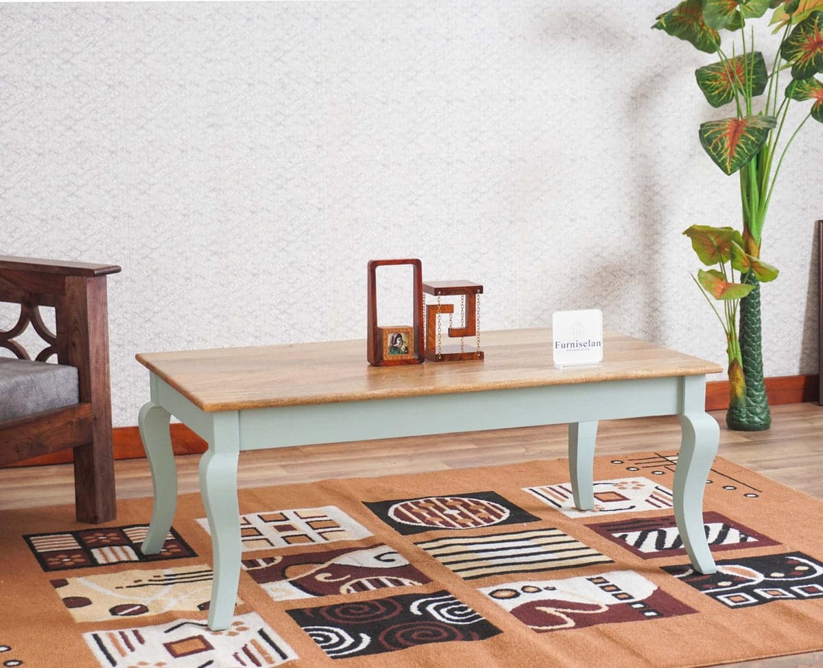 Mumbai Solid Wood Coffee Table - (Silt Green) by Furniselan