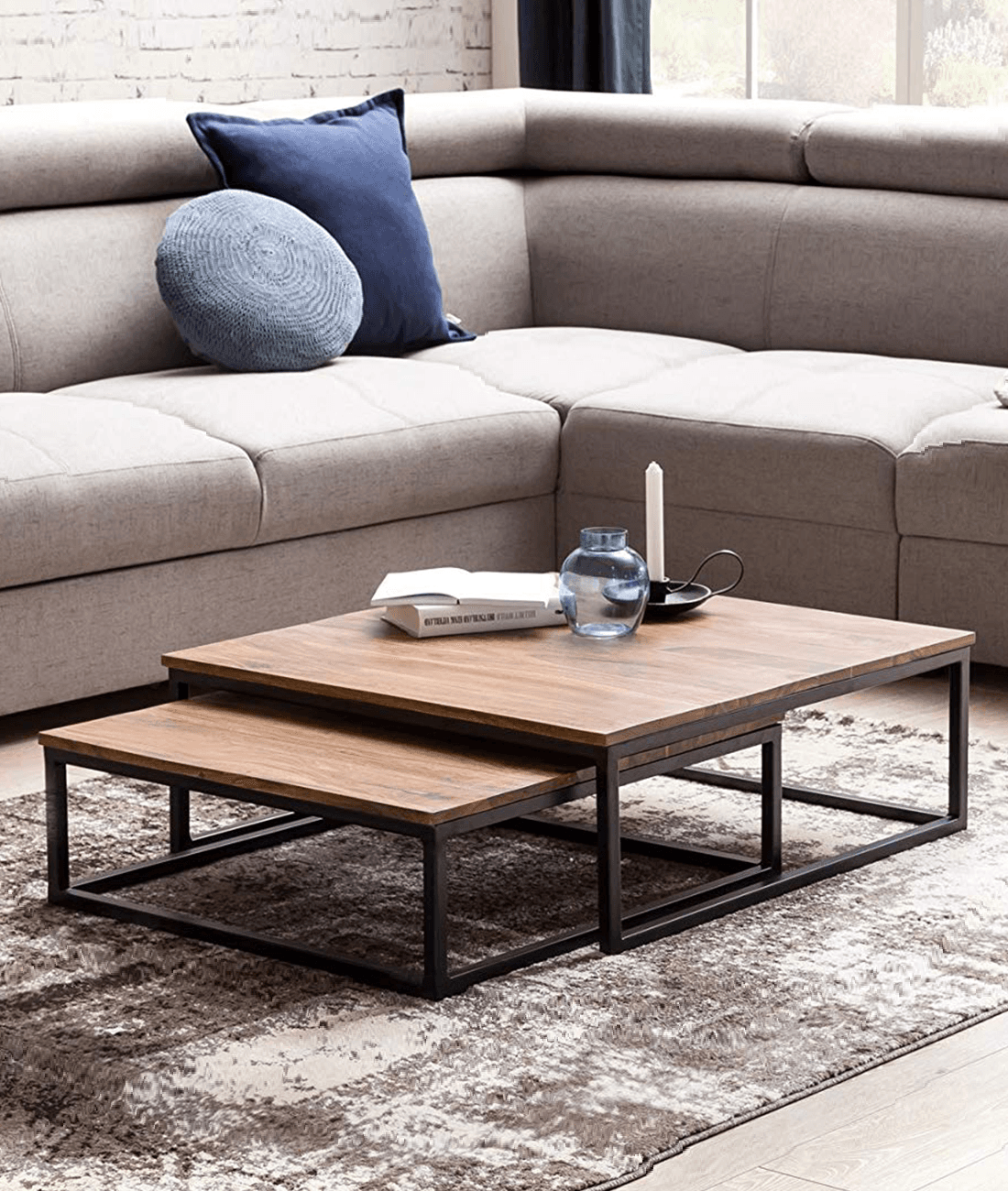 Chambery Solid Wood Set Of Center Table by Lakkadhaara