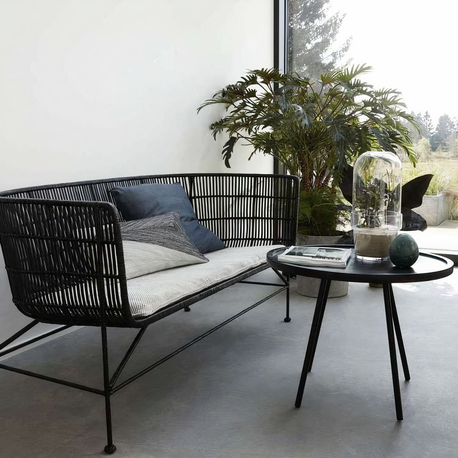 Bilbao Rattan Two seater (Black) by The Inside project