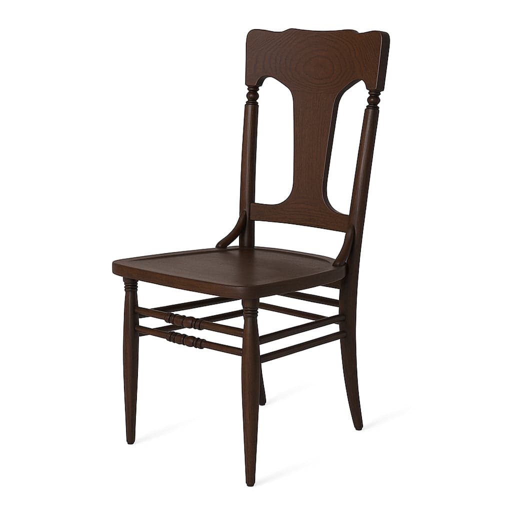 Kanso - Ash/Oak/Beech Dining Chair, Wooden Seat, Stained by Alankaram