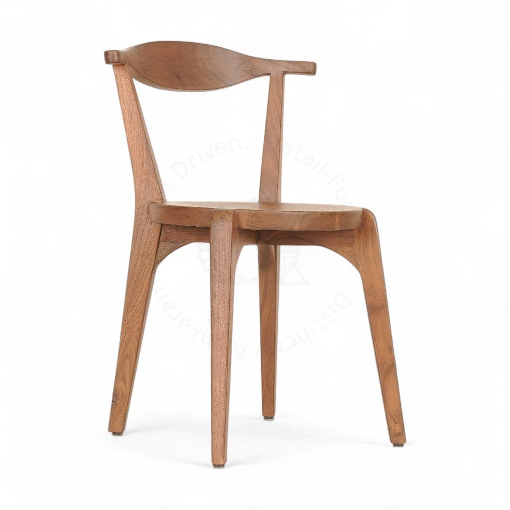 Dogo - Teak Dining Chair, Wooden Seat 2 by Alankaram