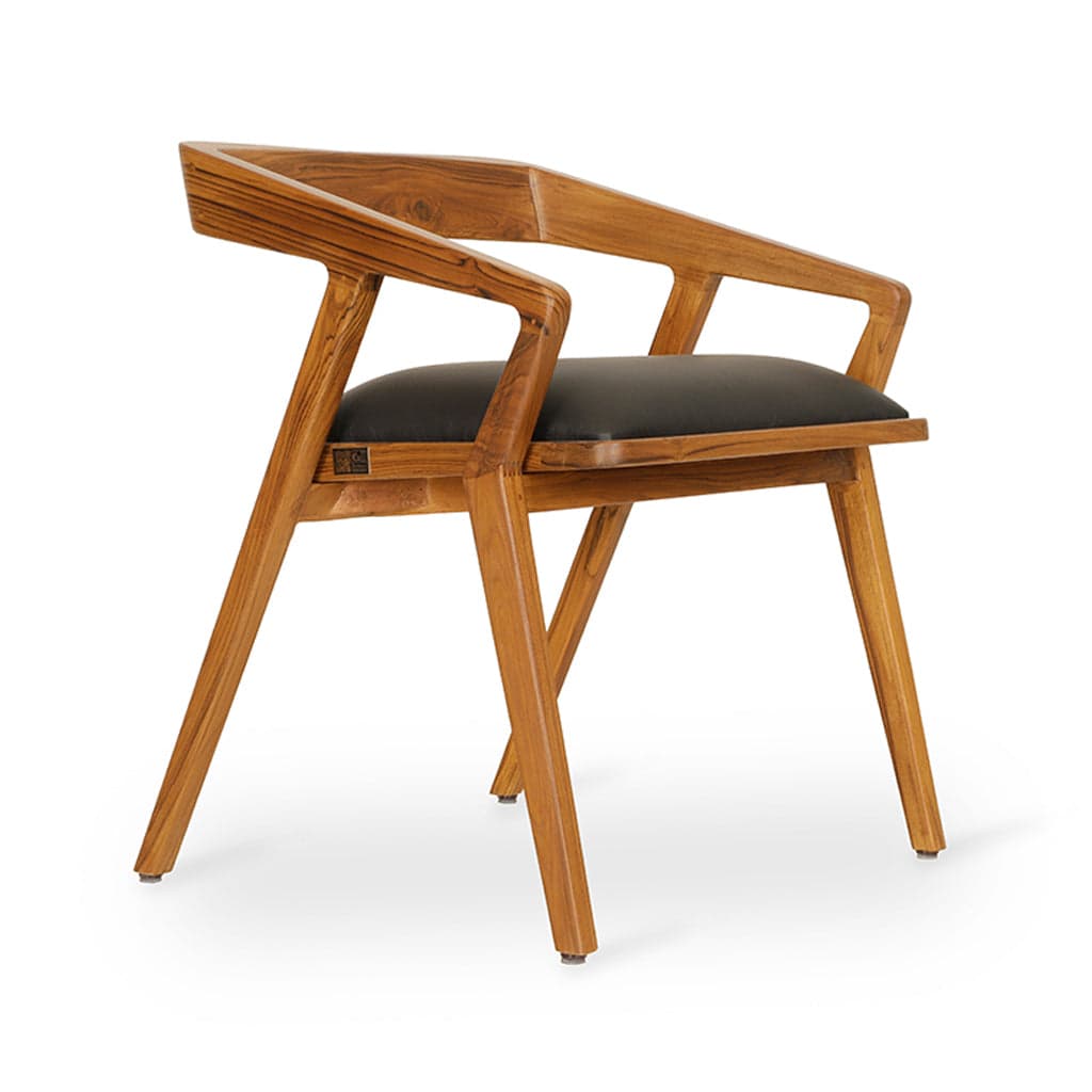 Casilla - Teak Dining Chair, Wooden Back 2 by Alankaram