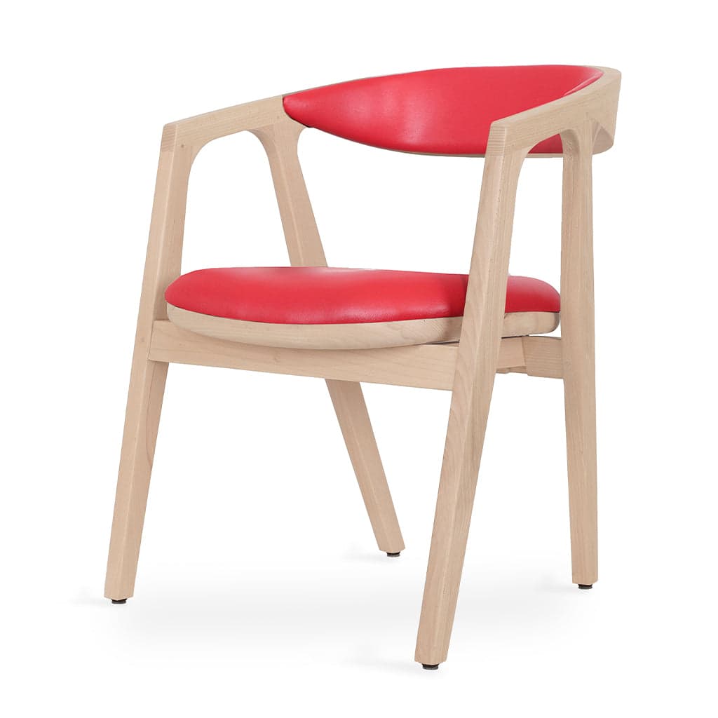 Ince - Ash/Oak/Beech Dining Chair, Upholstered Back by Alankaram