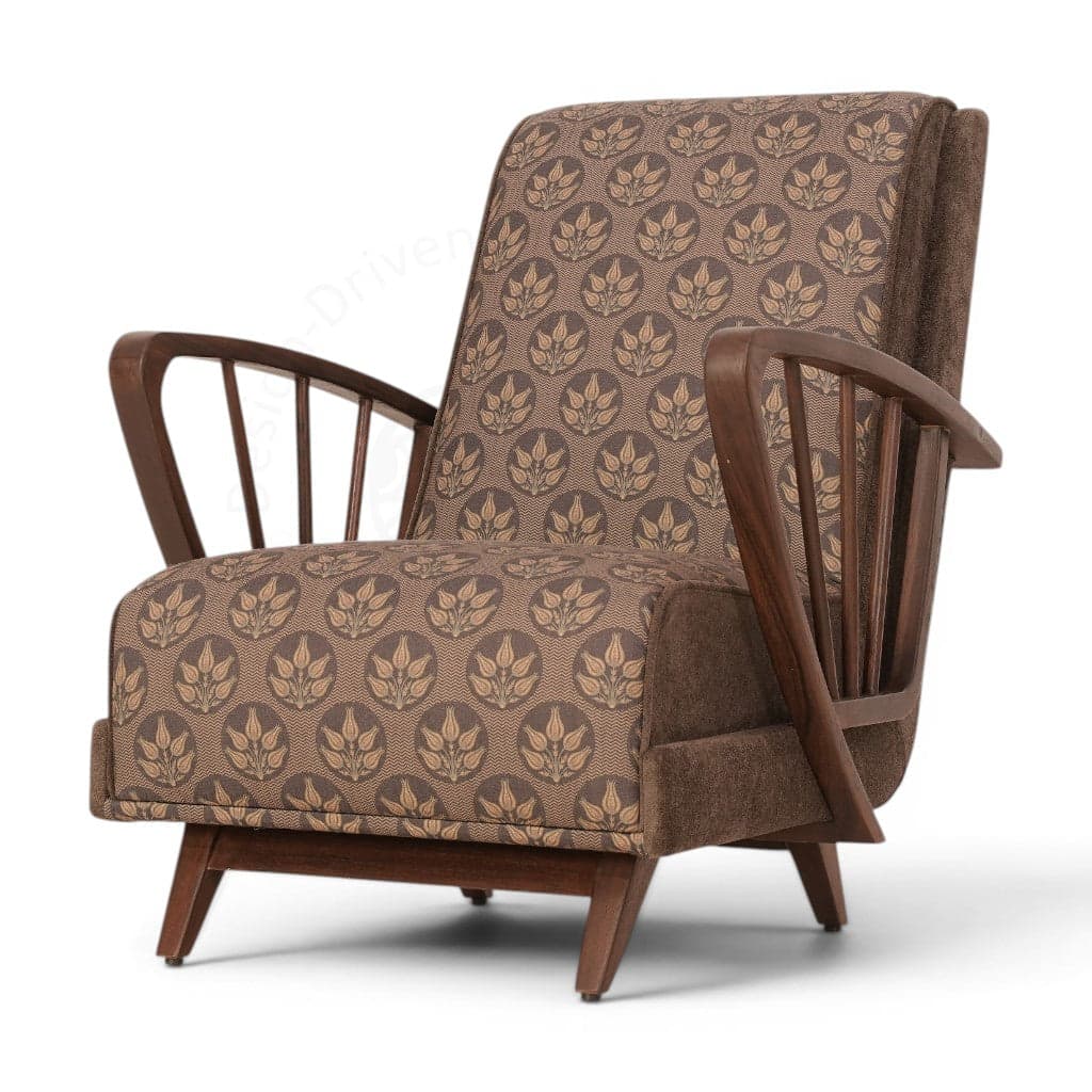 Fani - Teak Lounge Chair, Stained by Alankaram