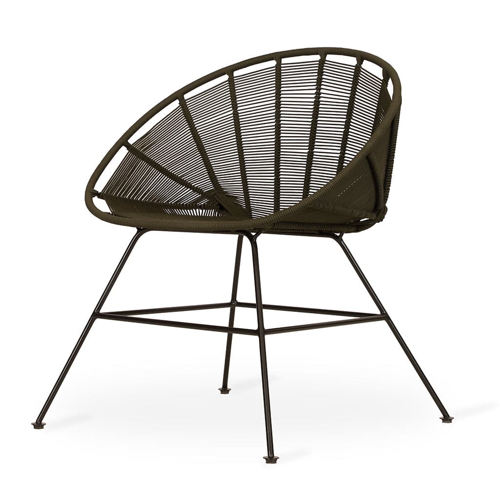 Orgu - Metal Dining Chair, Black Color Threads by Alankaram