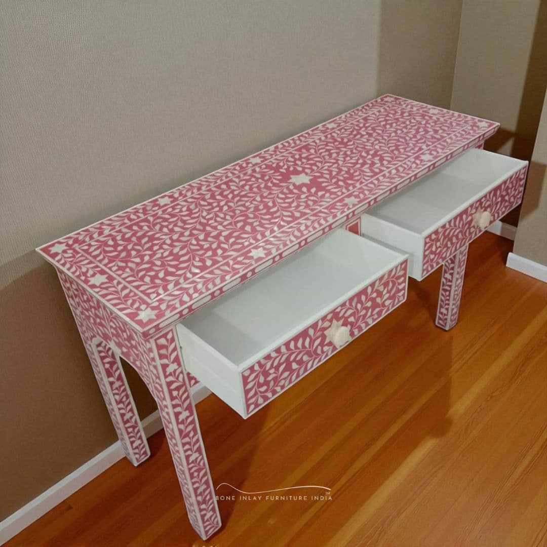 Bone Inlay Console Table by Bone Inlay Furniture India