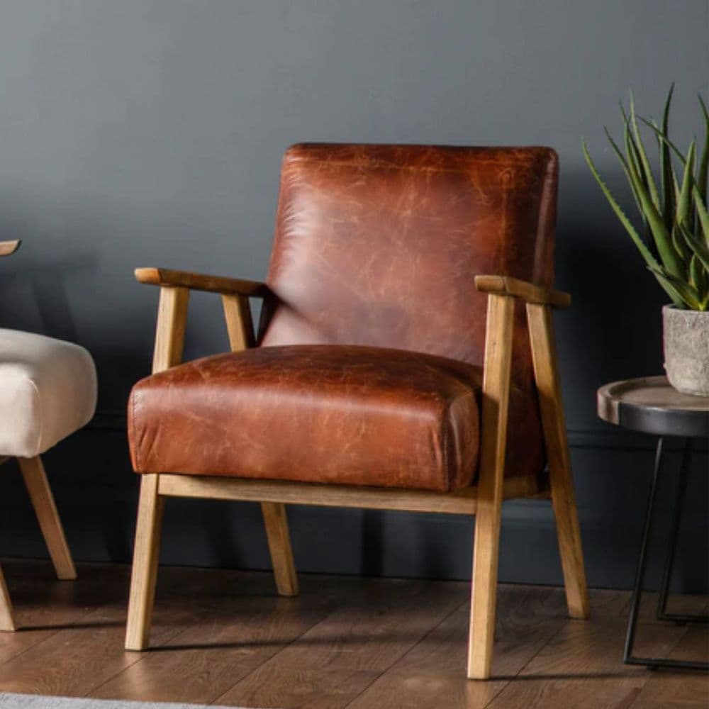 Leather Armchair in Gurugram – Modern Living Room Chair | Furnhands by Furnhands