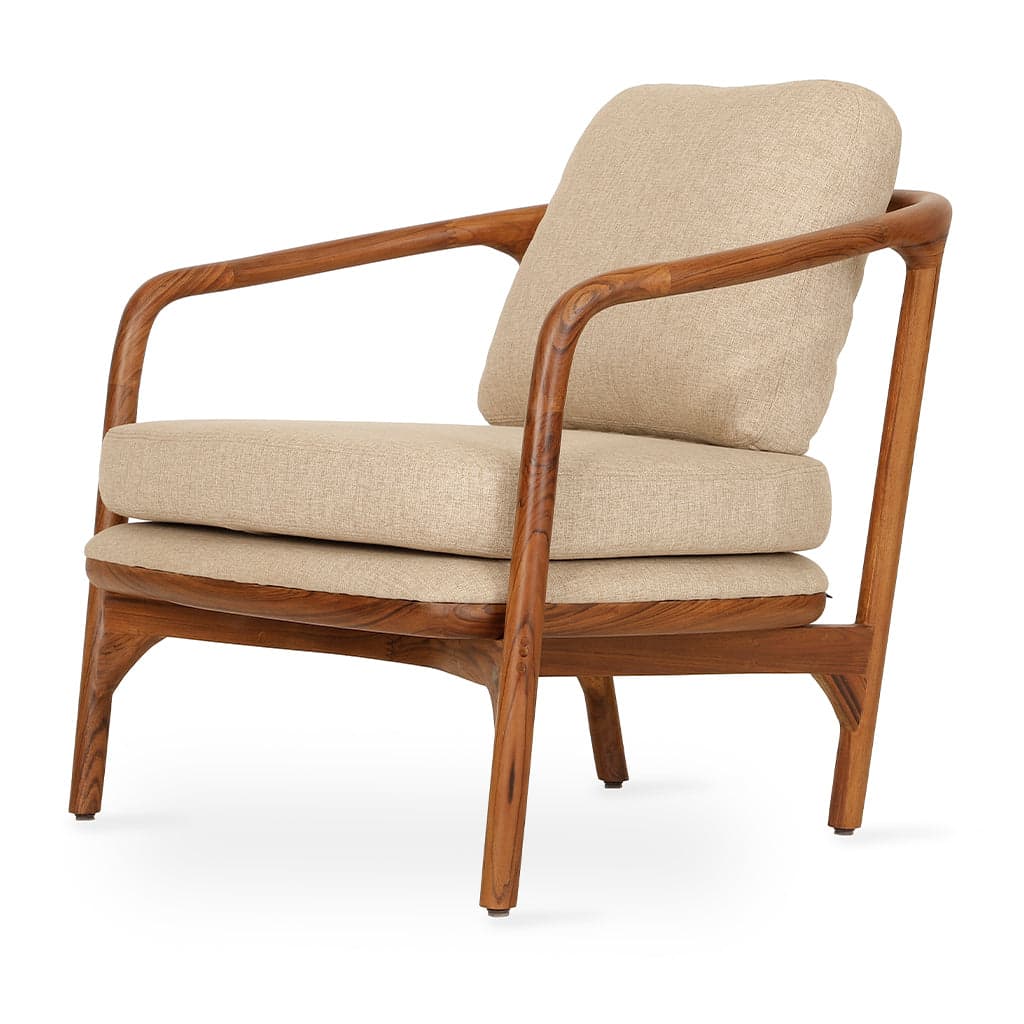 Nofo - Teak Lounge Chair, Moccasin color by Alankaram