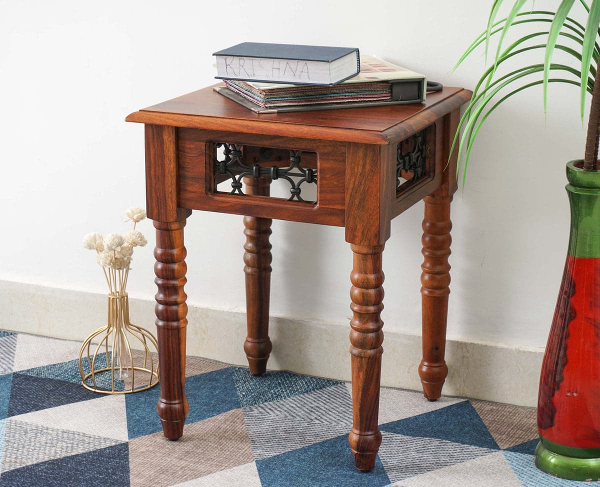 Sweden Solid Wood Side Table - (Maple Finish) by Furniselan
