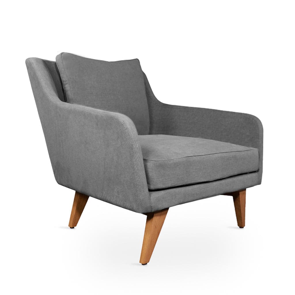 Obluk - Teak Legs Lounge Chair by Alankaram
