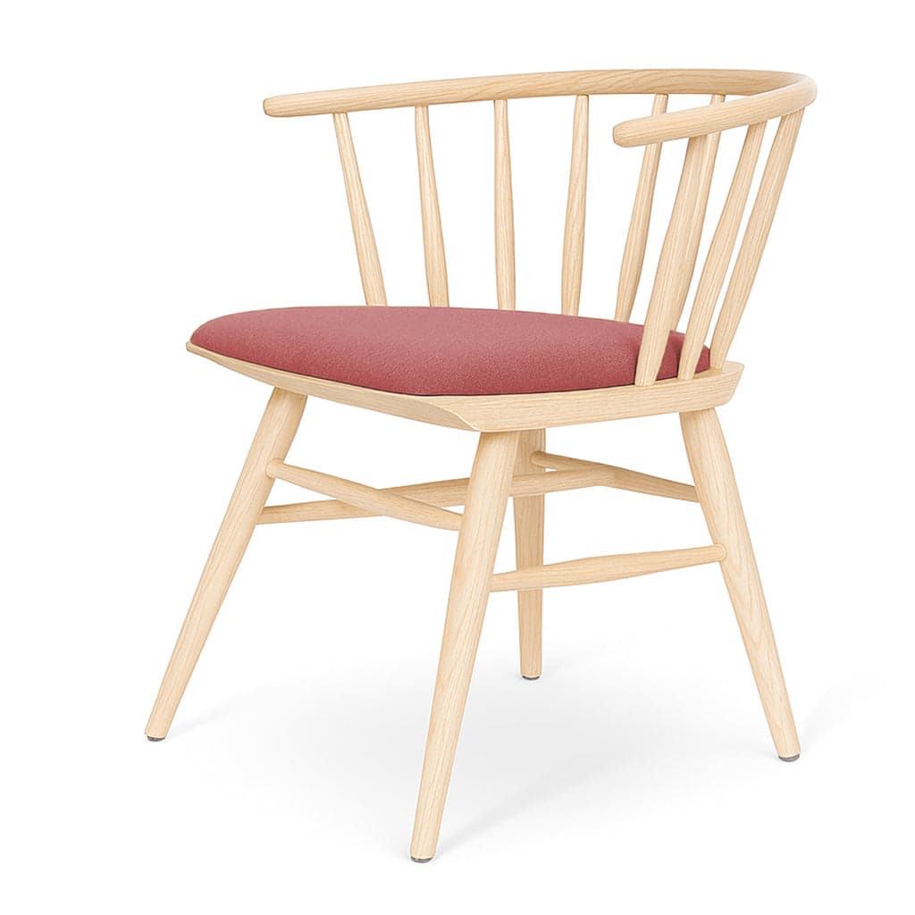 Eski - Ash/Oak/Beech Dining Chair, Upholstered Seat by Alankaram