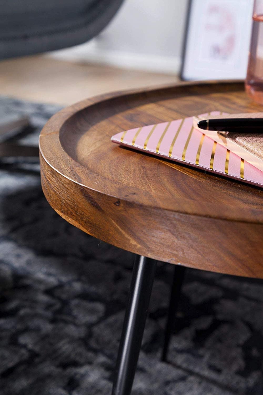 Albi Solid Wood End Table by Lakkadhaara