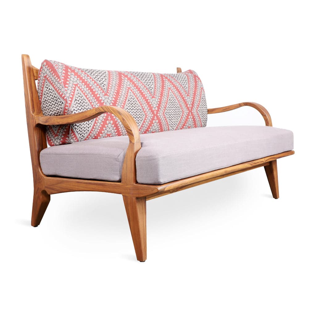 Araal - Two Seater Teak Sofa 3 by Alankaram