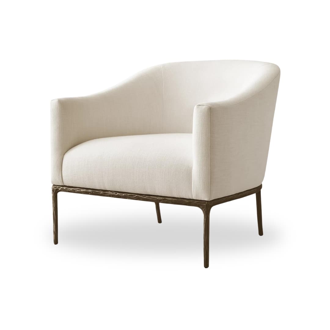 Valeria upholstered Arm Chair- Forged Bronze by The Inside project